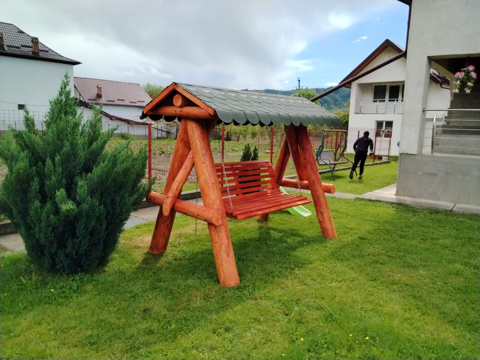 Balansoar Rustic din Lemn Masiv – Model Clasic - imagine 6