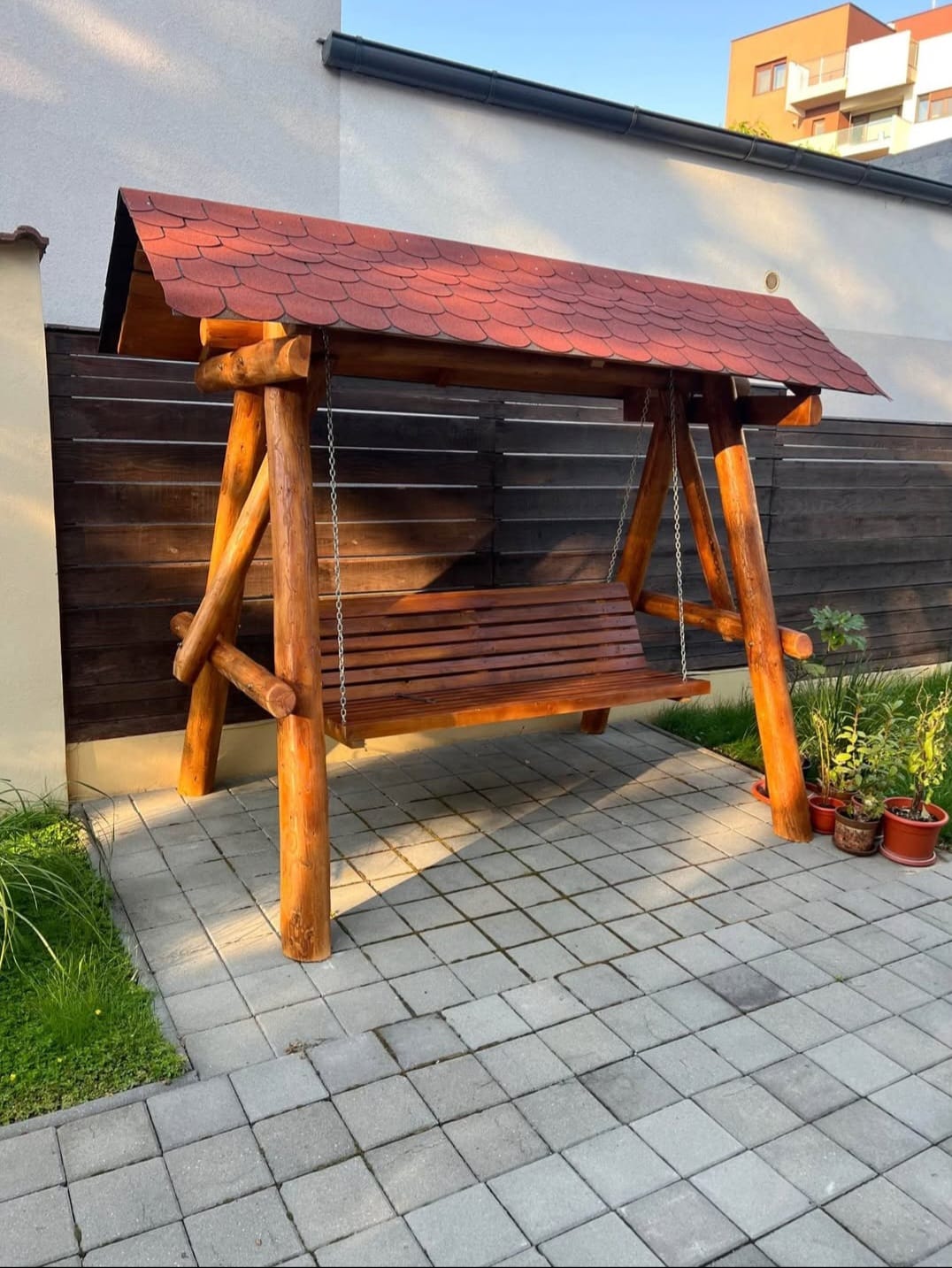 Balansoar Rustic din Lemn Masiv – Model Clasic - imagine 16