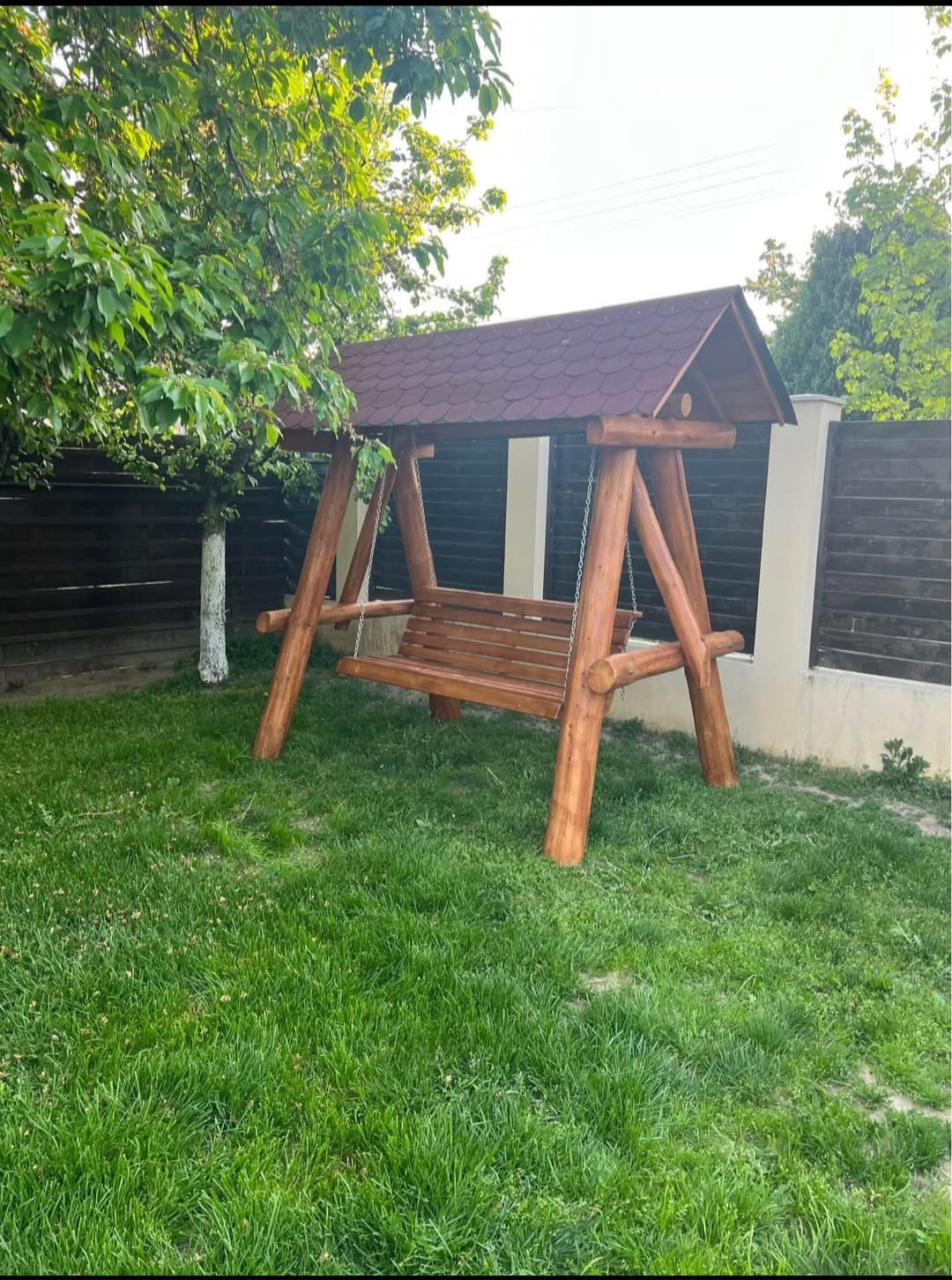 Balansoar Rustic din Lemn Masiv – Model Clasic - imagine 21