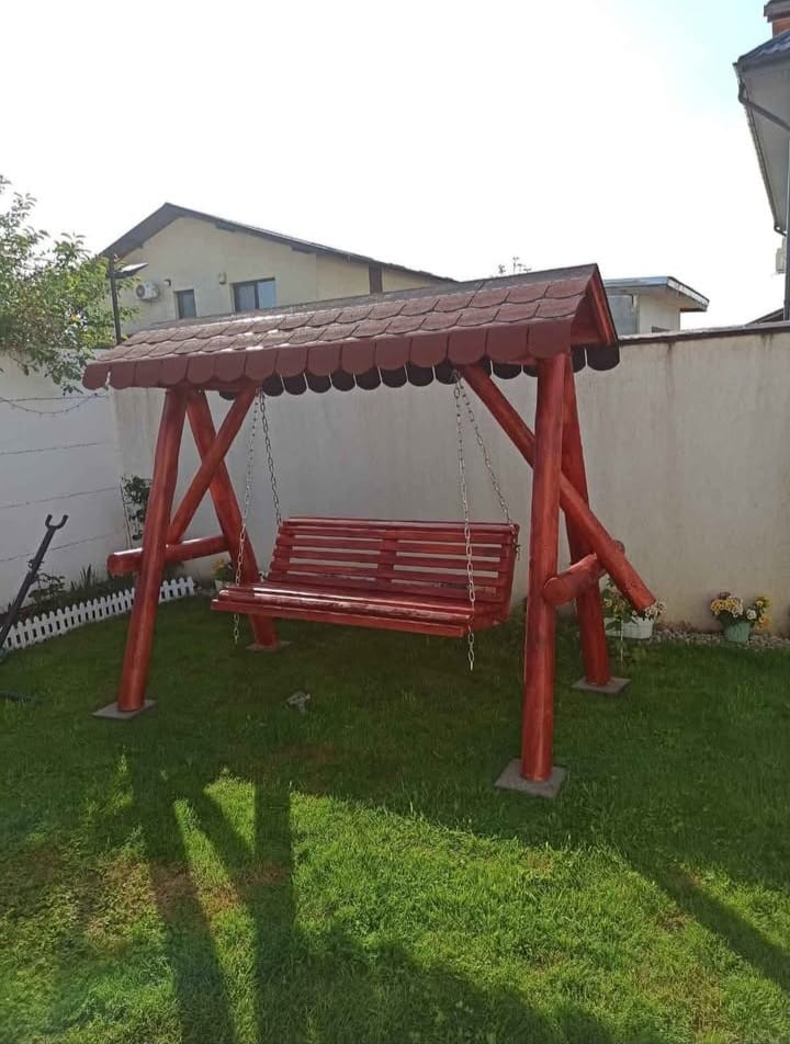 Balansoar Rustic din Lemn Masiv – Model Clasic - imagine 19