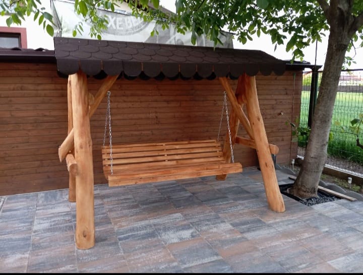 Balansoar Rustic din Lemn Masiv – Model Clasic - imagine 18