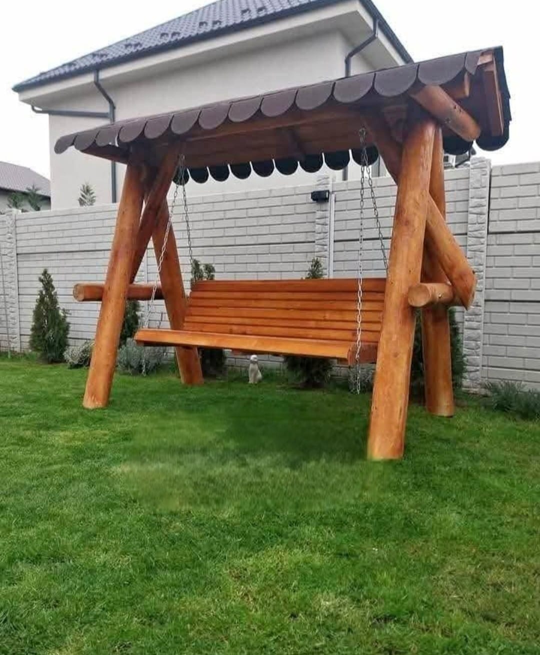 Balansoar Rustic din Lemn Masiv – Model Clasic - imagine 17