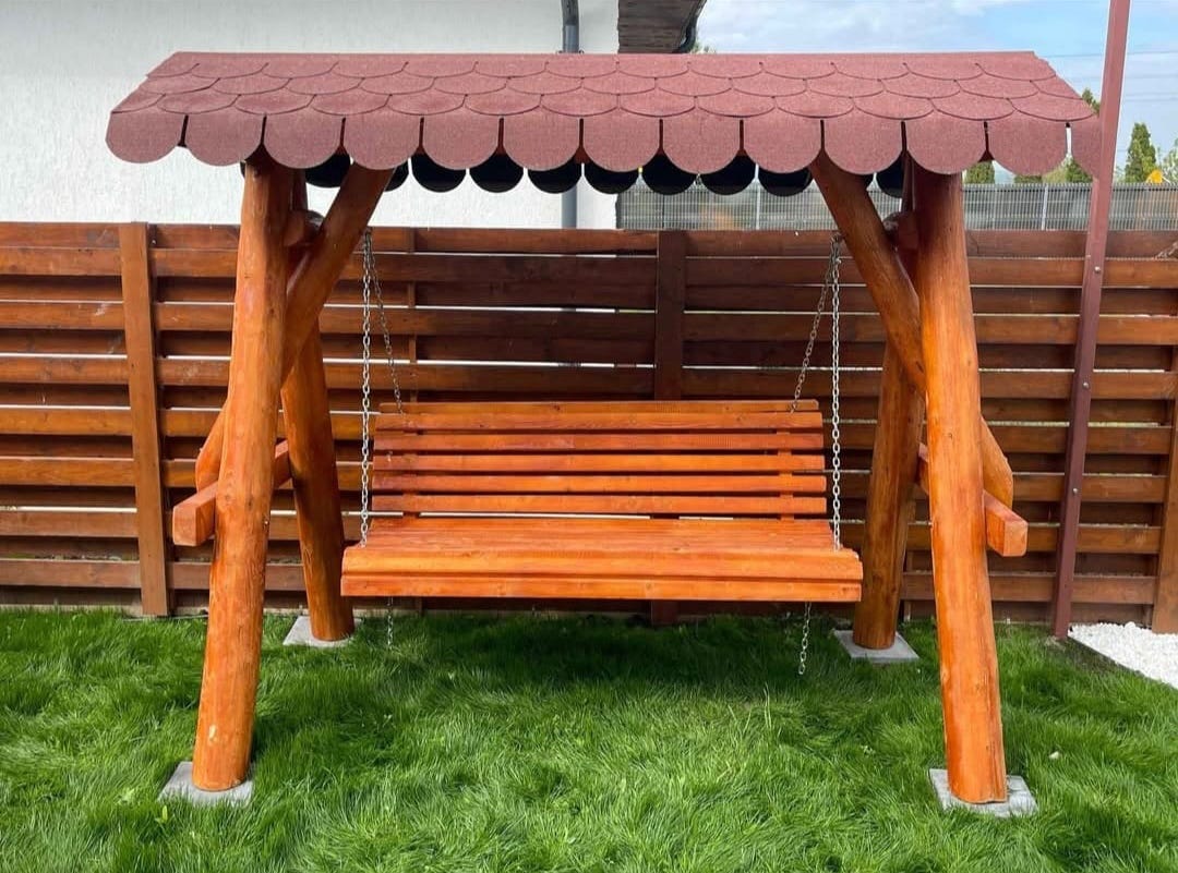 Balansoar Rustic din Lemn Masiv – Model Clasic - imagine 23