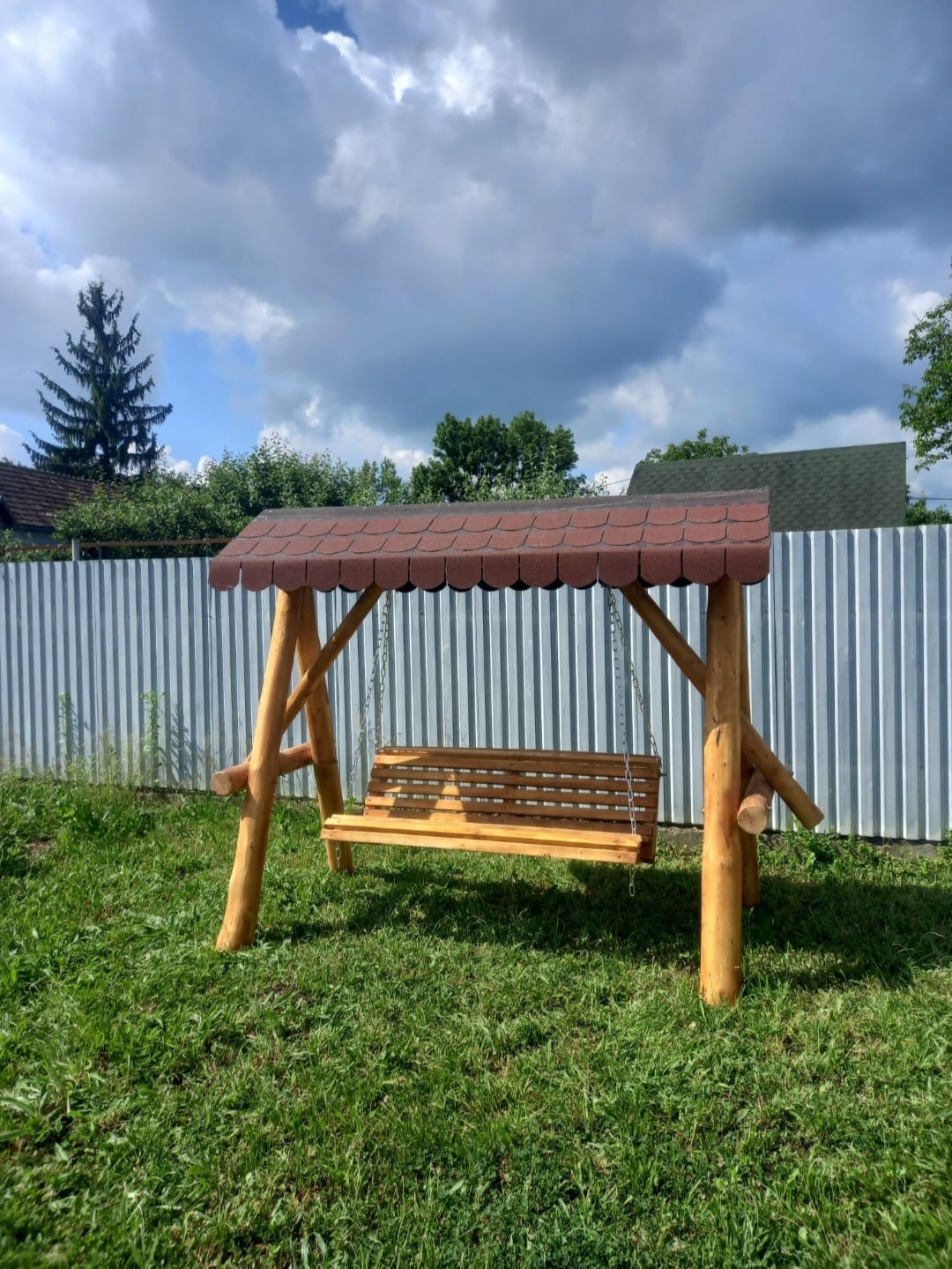 Balansoar Rustic din Lemn Masiv – Model Clasic - imagine 24