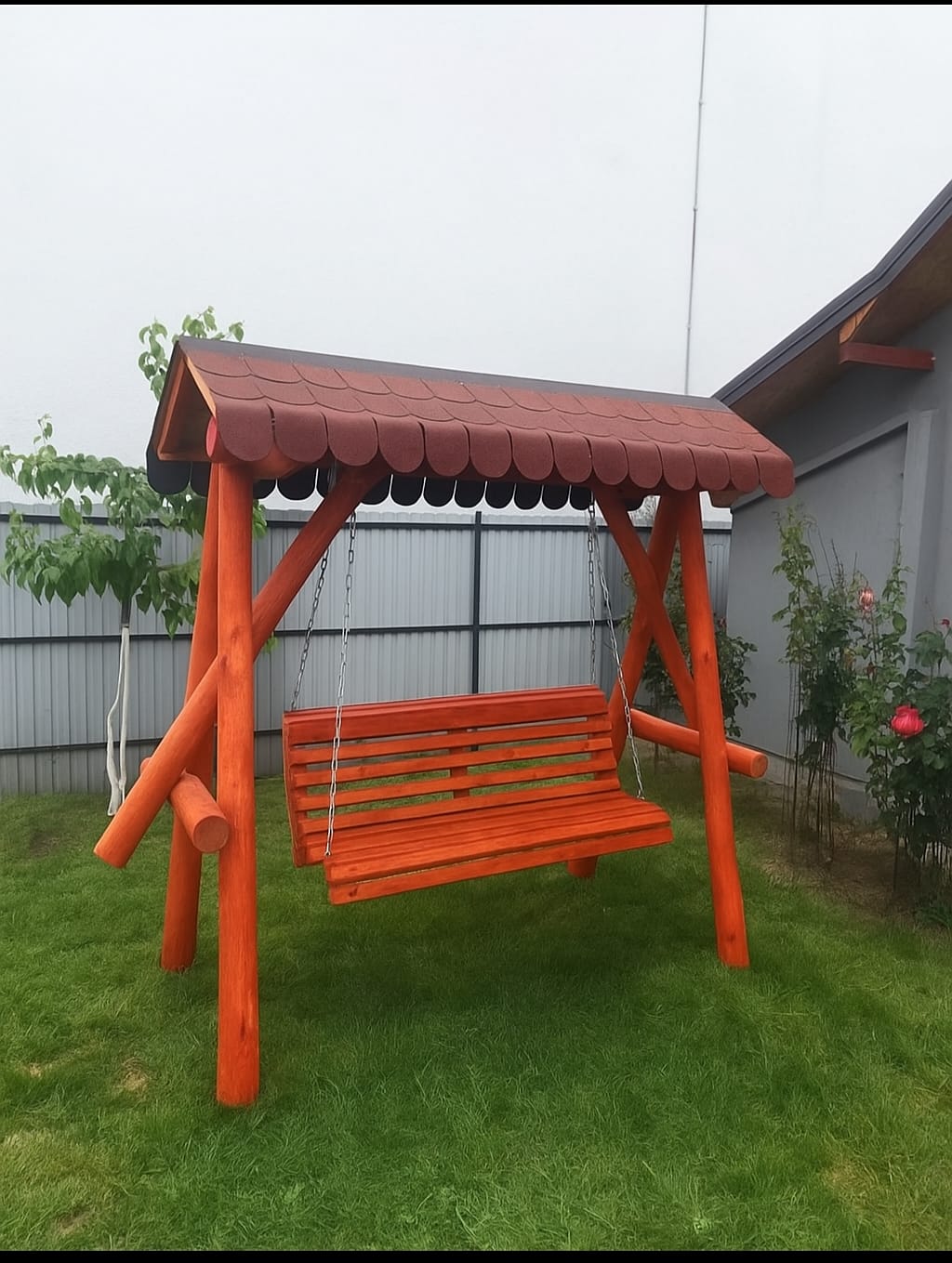 Balansoar Rustic din Lemn Masiv – Model Clasic - imagine 28