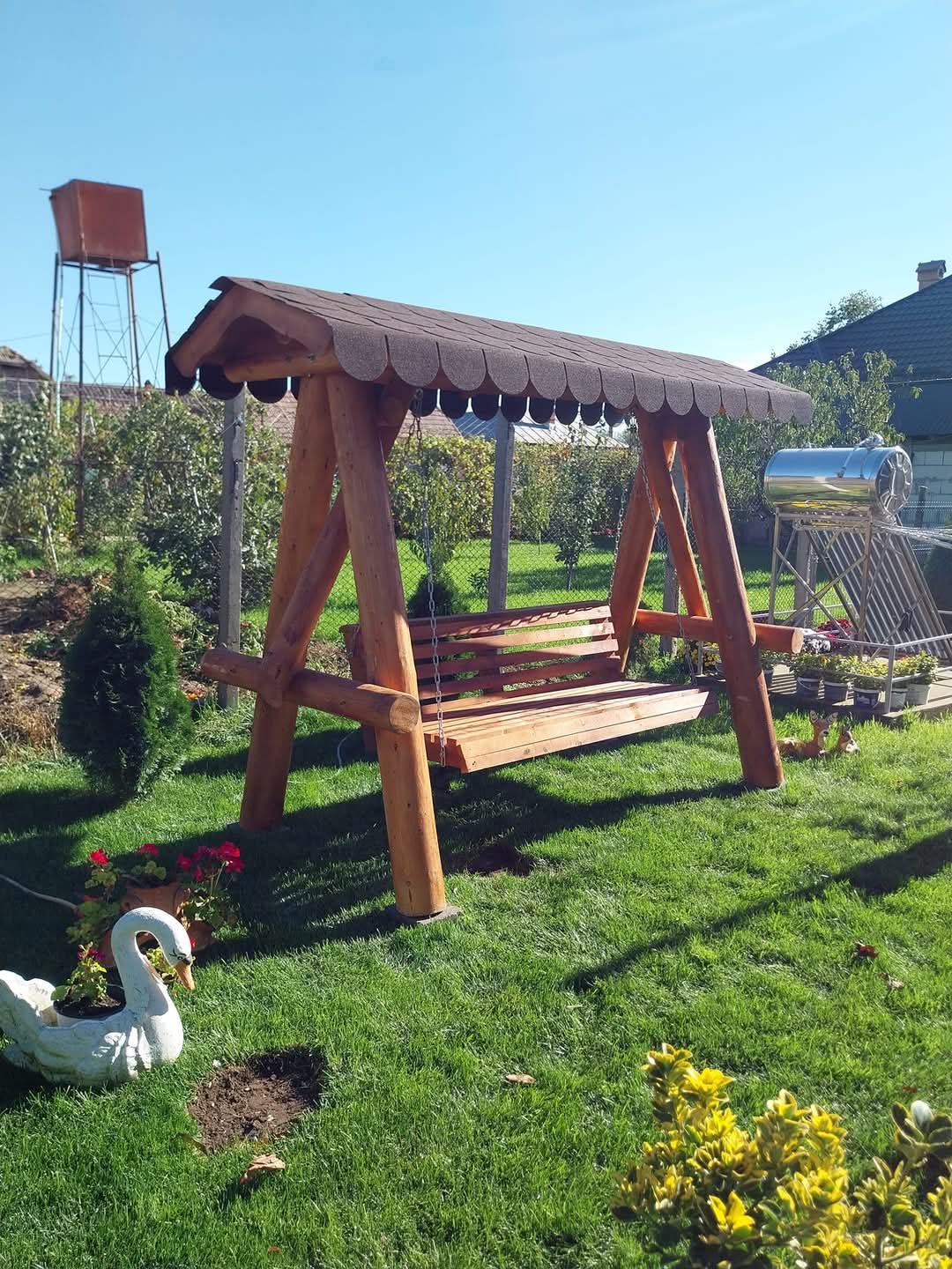 Balansoar Rustic din Lemn Masiv – Model Clasic - imagine 34