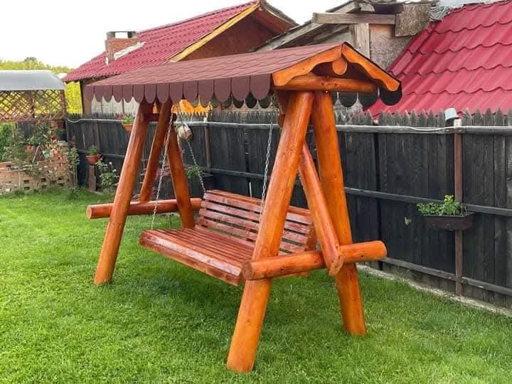 Balansoar Rustic din Lemn Masiv – Model Clasic - imagine 30
