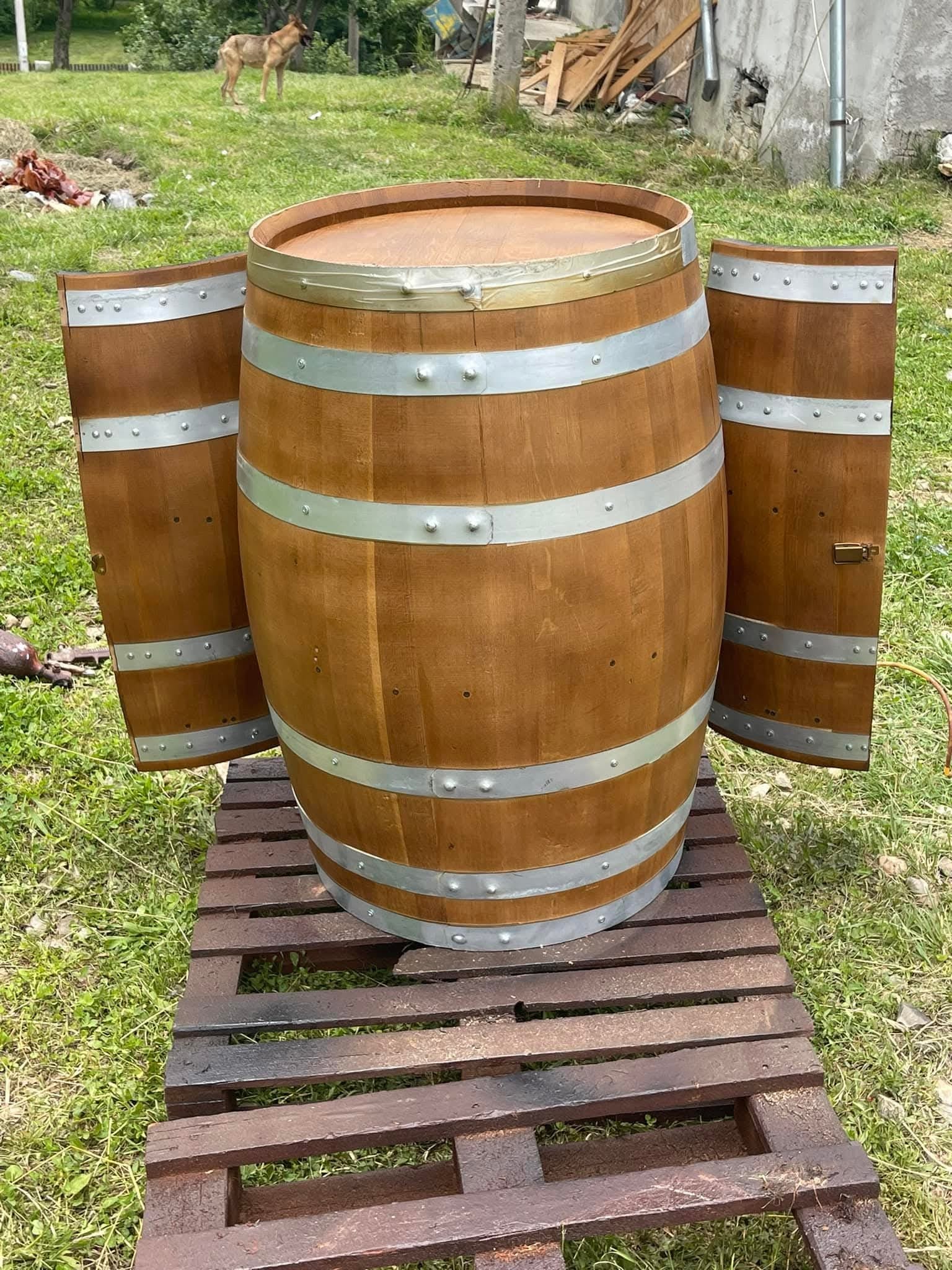 Butoi Rustic Decorativ cu Uși – Minibar cu Personalitate - imagine 3