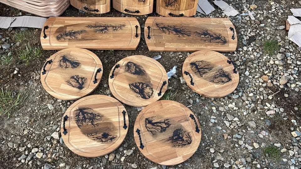Set Rustic de Platouri din Lemn – Servire cu Stil Tradițional - imagine 5