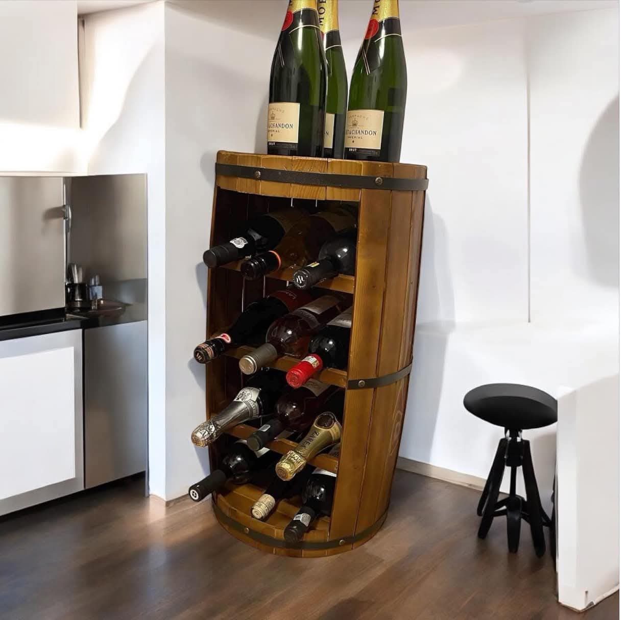 Butoi Rustic Decorativ fără Uși – Minibar cu Personalitate - imagine 3