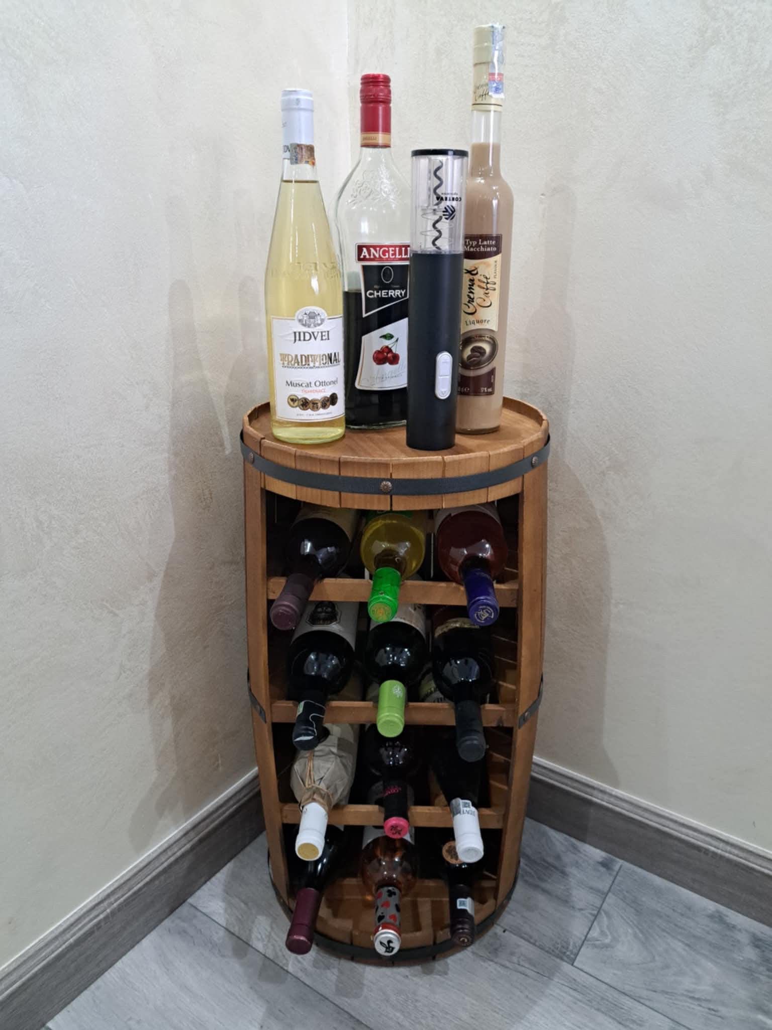 Butoi Rustic Decorativ fără Uși – Minibar cu Personalitate - imagine 2