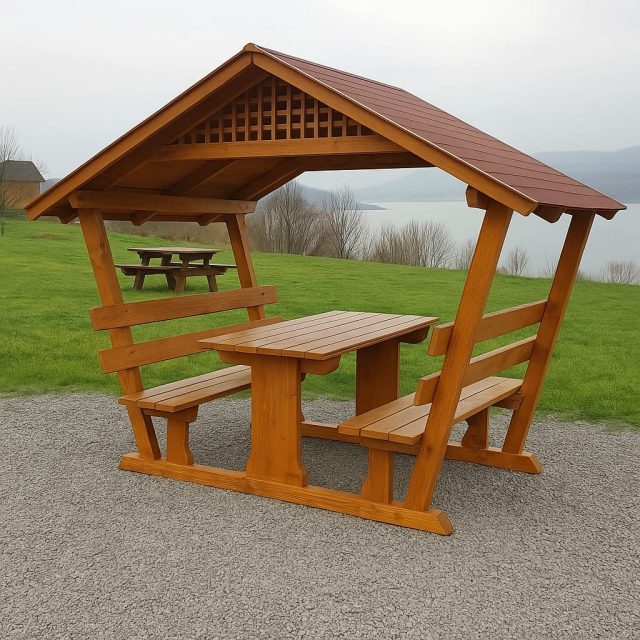 Foișor Rustic din Lemn – Model Clasic din Lemn Masiv